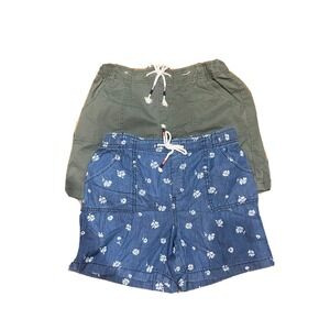 NEW Member's Mark Girls Woven Shorts Green/Denim 10/12